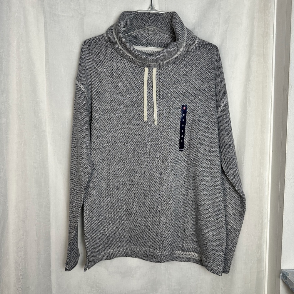 3/$20 💥 Chaps Gray Cowl Neck Sweatshirt Hoodie Casual‎ Cotton Blend NWT